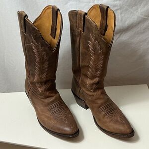 Boulet Brown Leather Heeled Boots